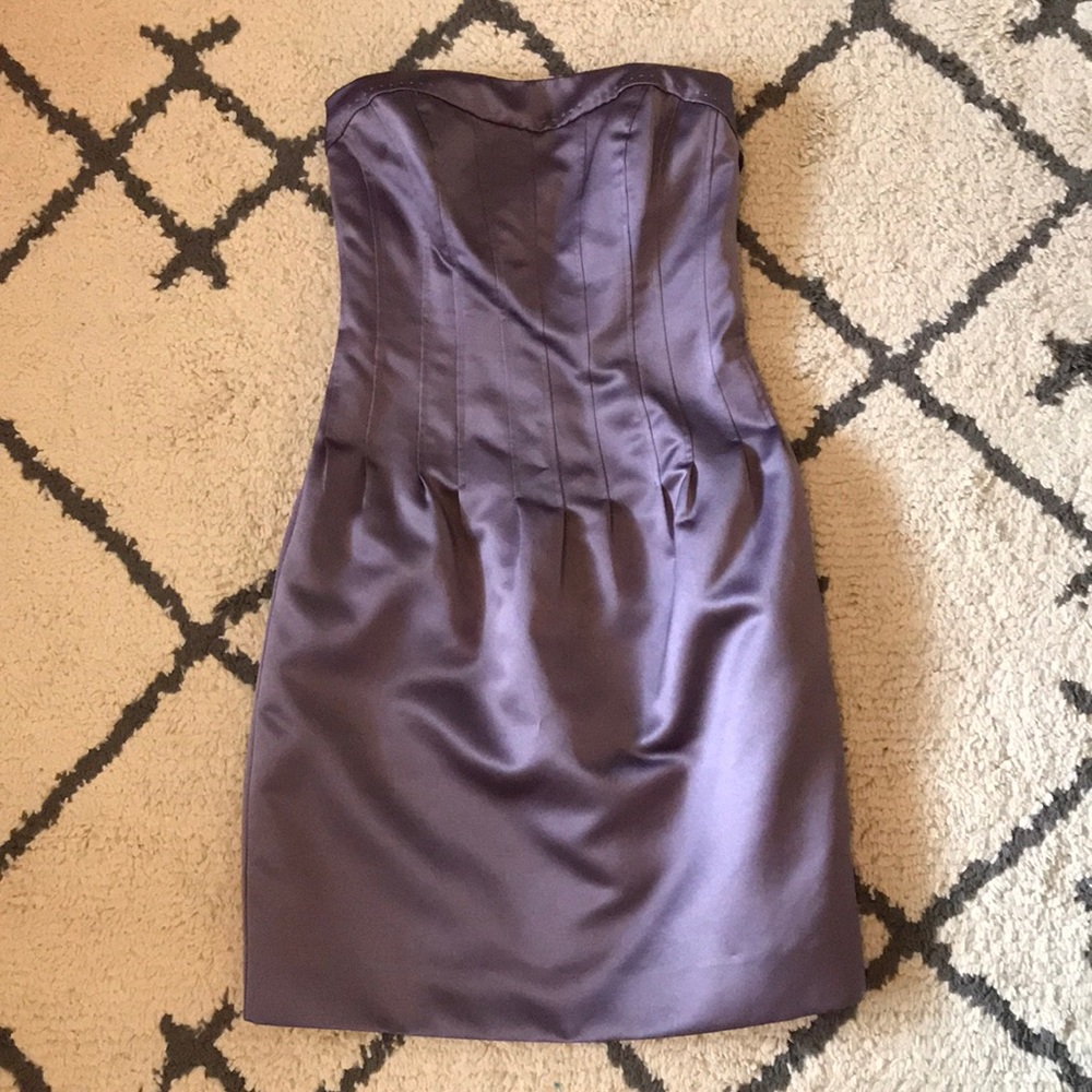 Strapless lavender dress